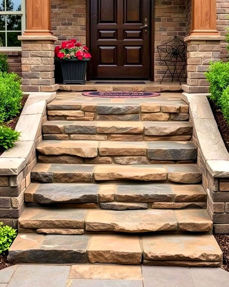 تزیین راه پله ورودی ساختمان