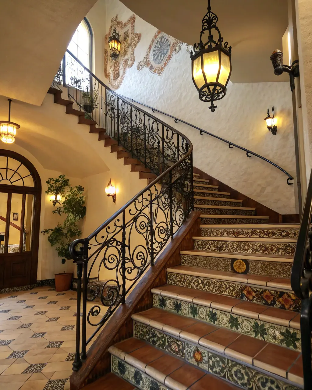 تزیین راه پله ورودی ساختمان