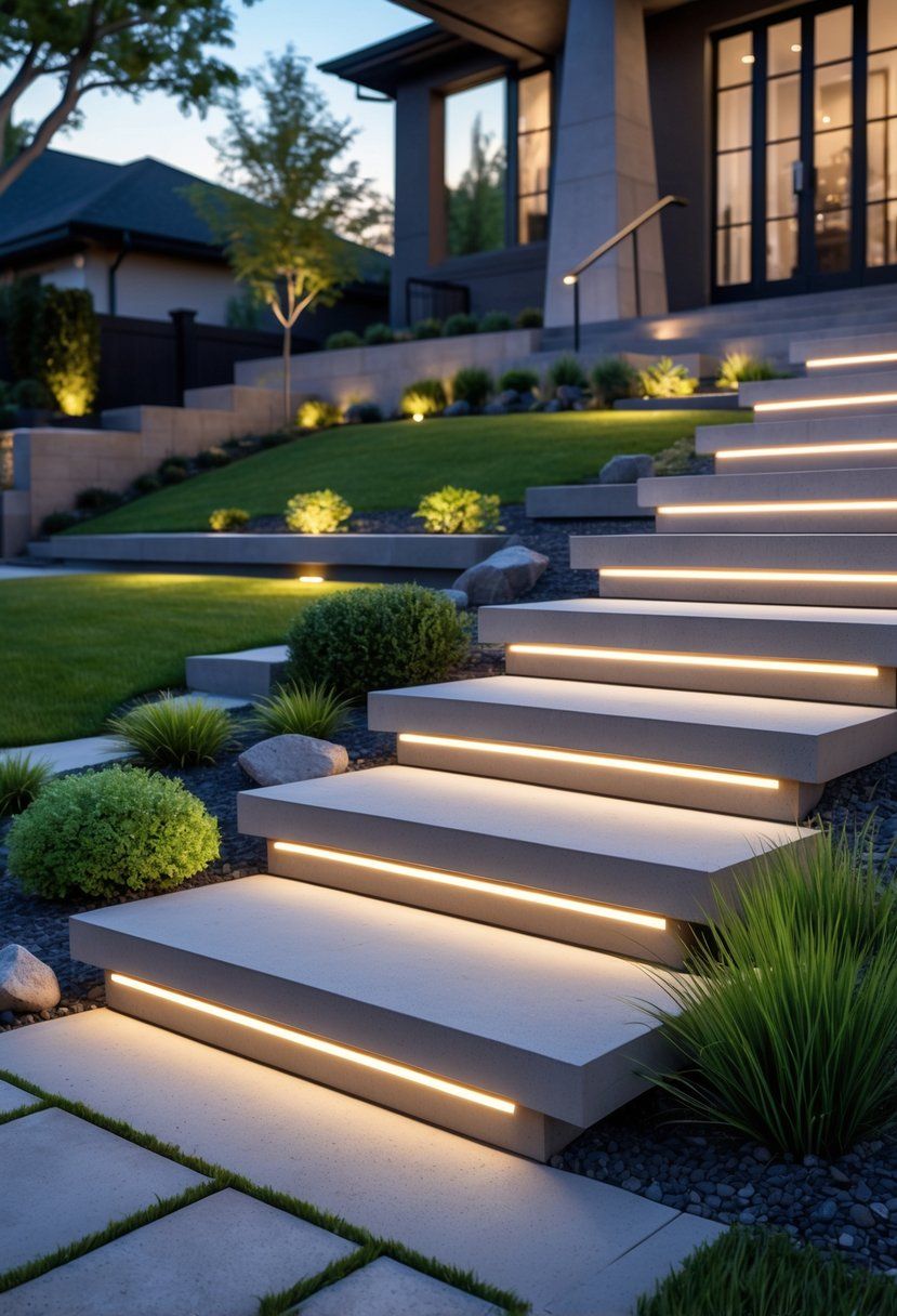 تزیین راه پله ورودی ساختمان