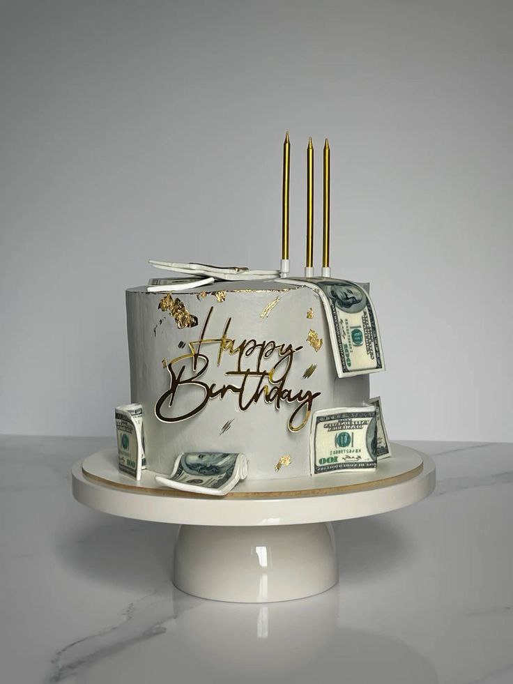 کیک مینیمال مردانه