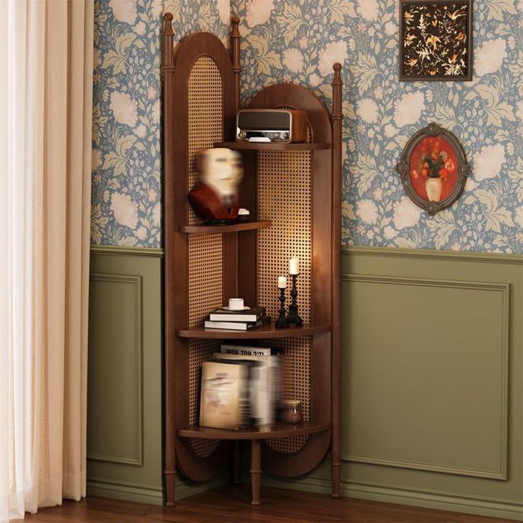 کتابخانه و کمد ویترینی کنج