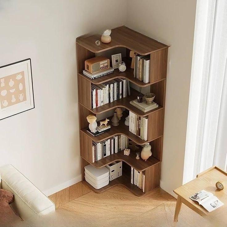 کتابخانه و کمد ویترینی کنج