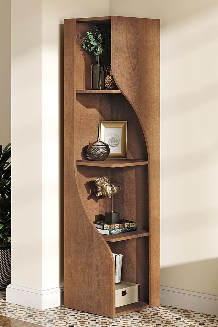 کتابخانه و کمد ویترینی کنج