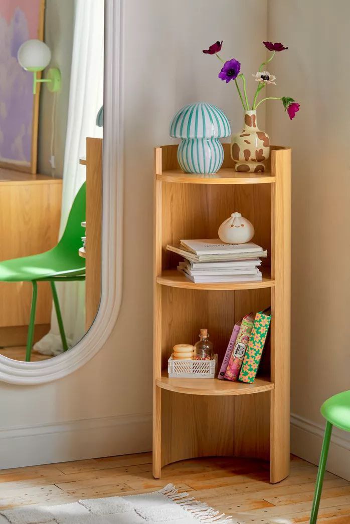 کتابخانه و کمد ویترینی کنج