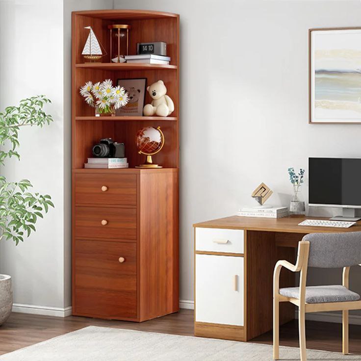 کتابخانه و کمد ویترینی کنج