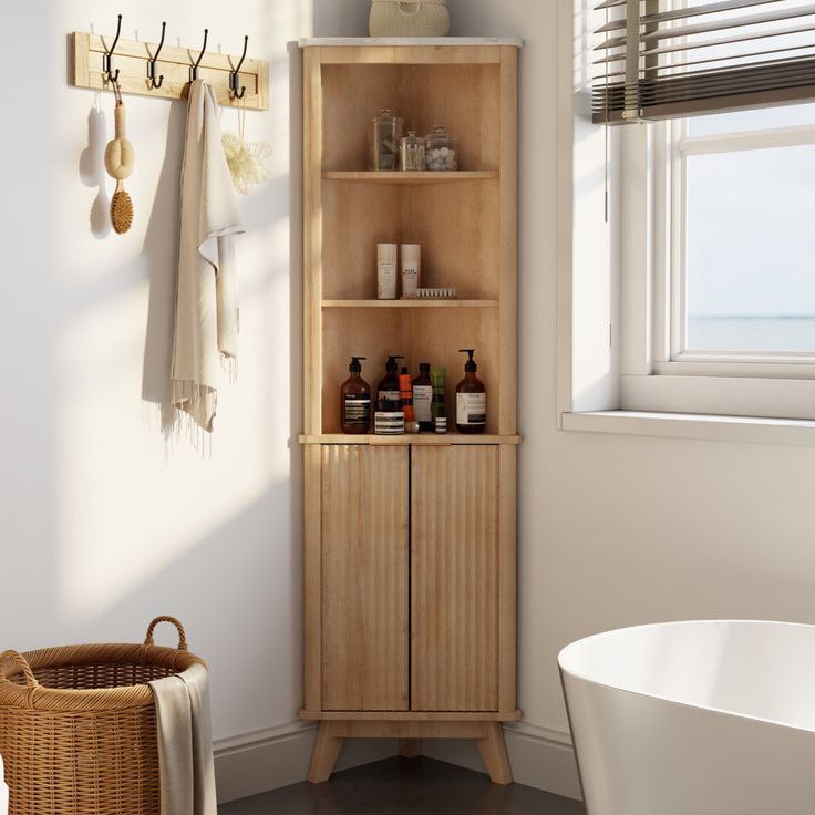 کتابخانه و کمد ویترینی کنج