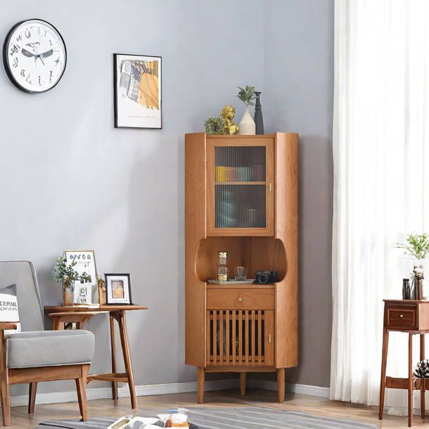 کتابخانه و کمد ویترینی کنج