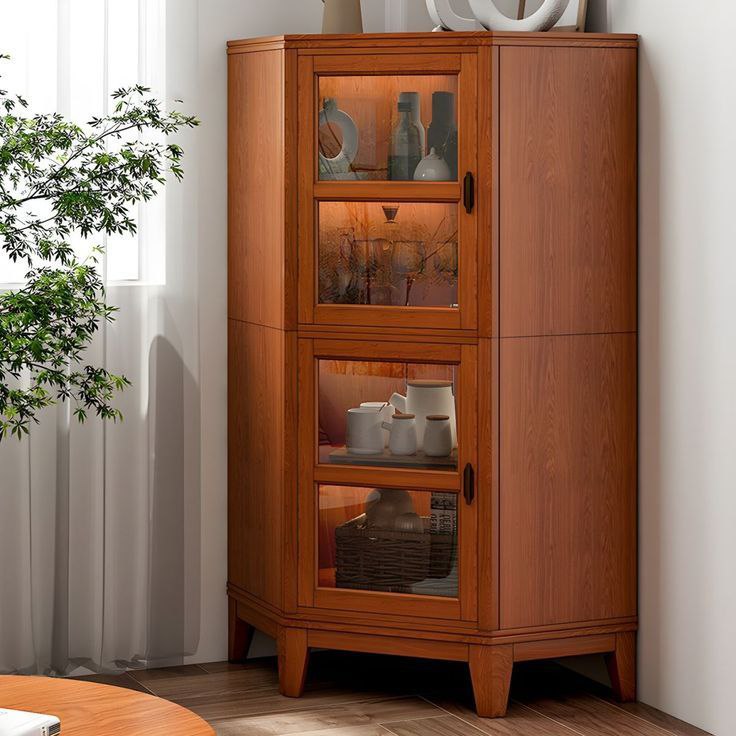 کتابخانه و کمد ویترینی کنج