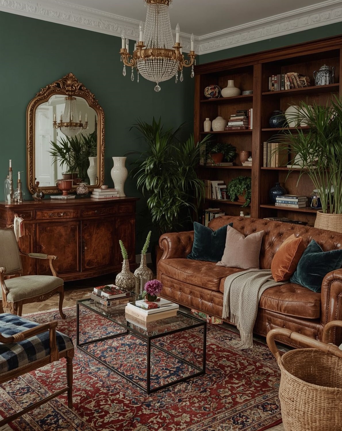 مبل قهوه ای و فرش