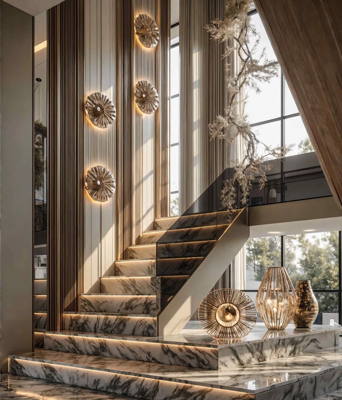 دیزاین دیوار راه پله