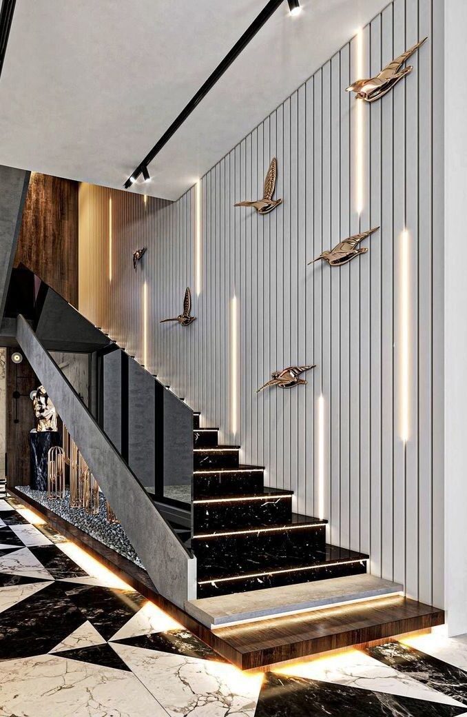 دیزاین دیوار راه پله