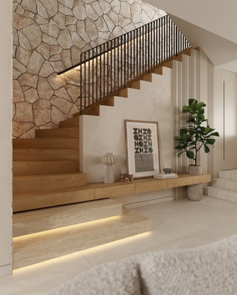 دیزاین دیوار راه پله