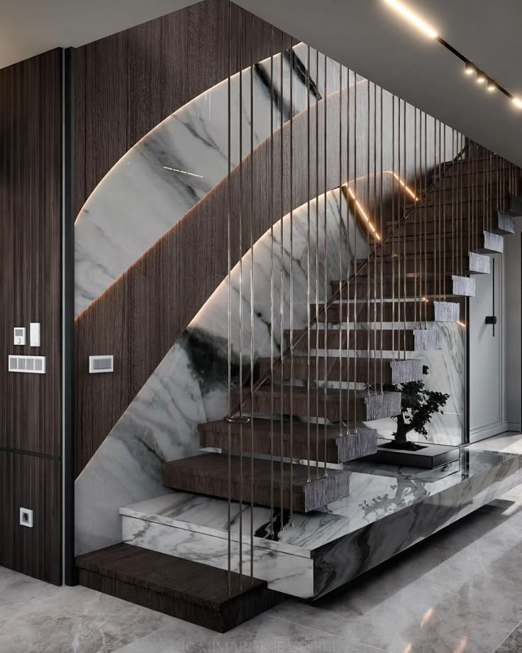 دیزاین دیوار راه پله