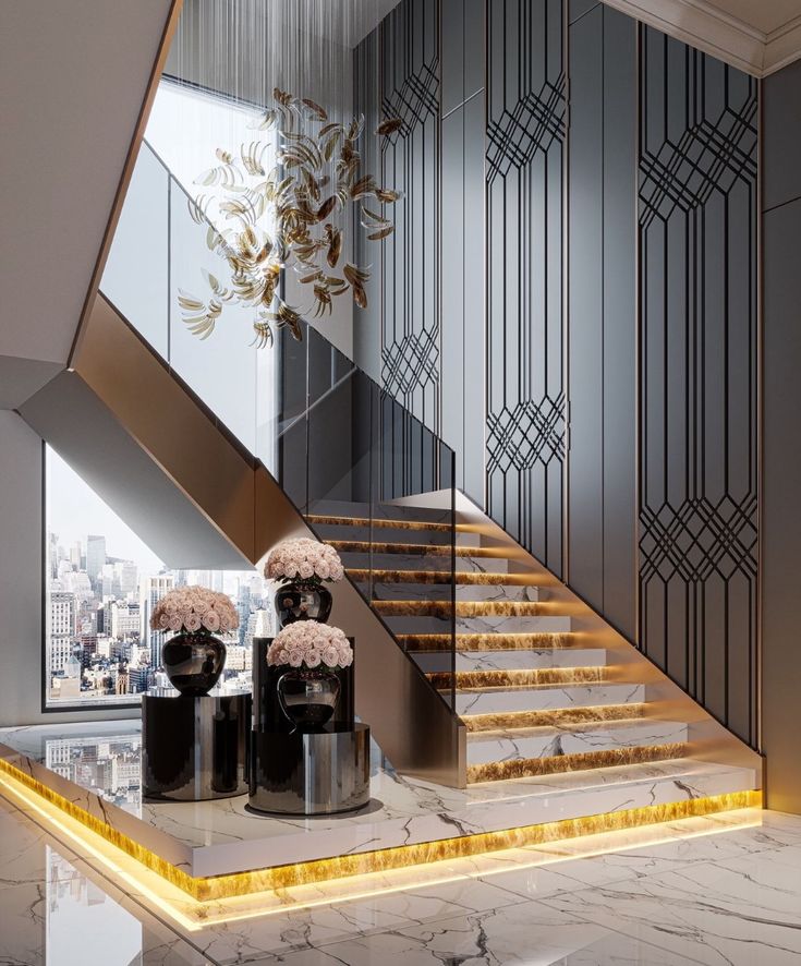 دیزاین دیوار راه پله