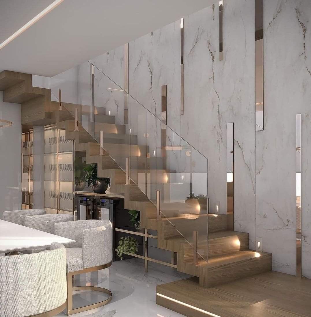 دیزاین دیوار راه پله