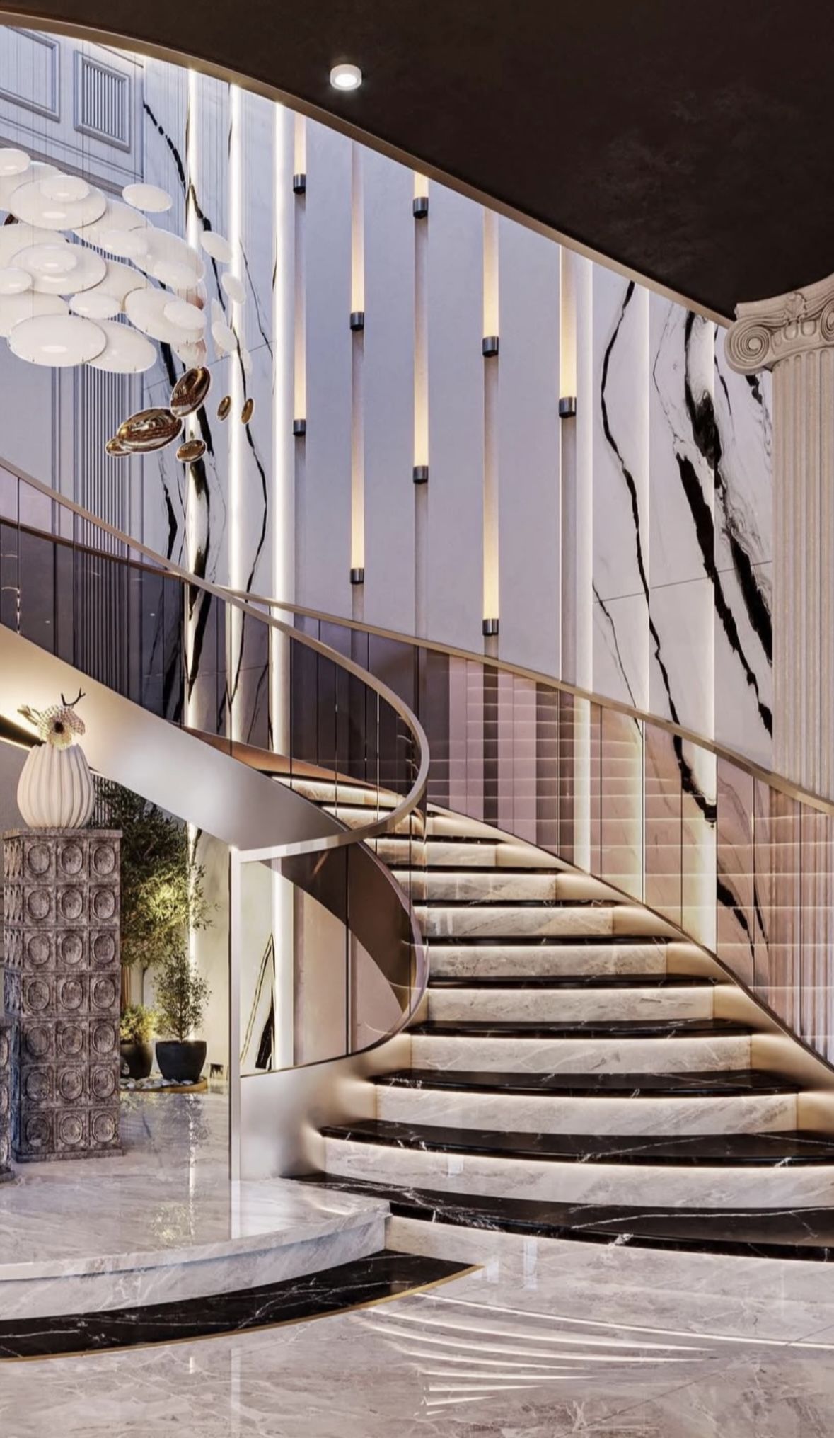 دیزاین دیوار راه پله