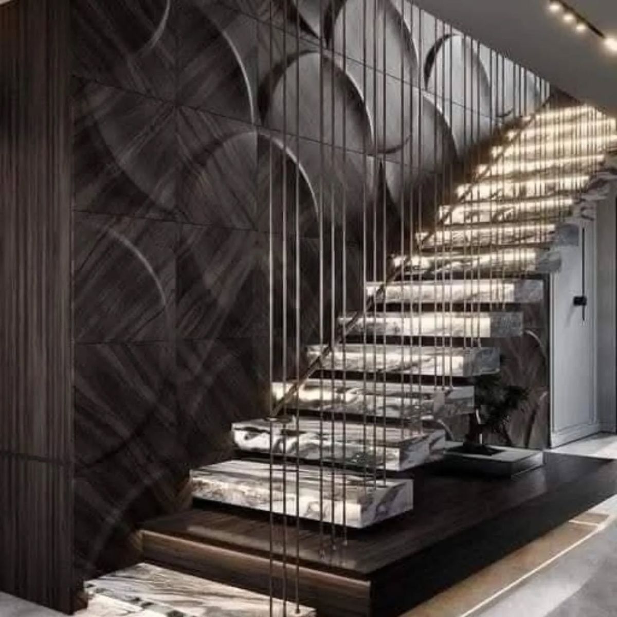 دیزاین دیوار راه پله