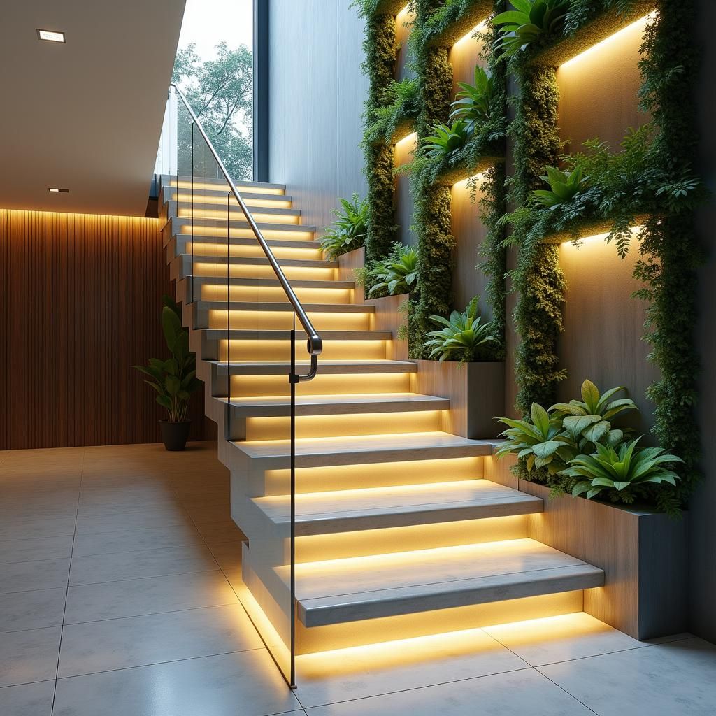 دیزاین دیوار راه پله