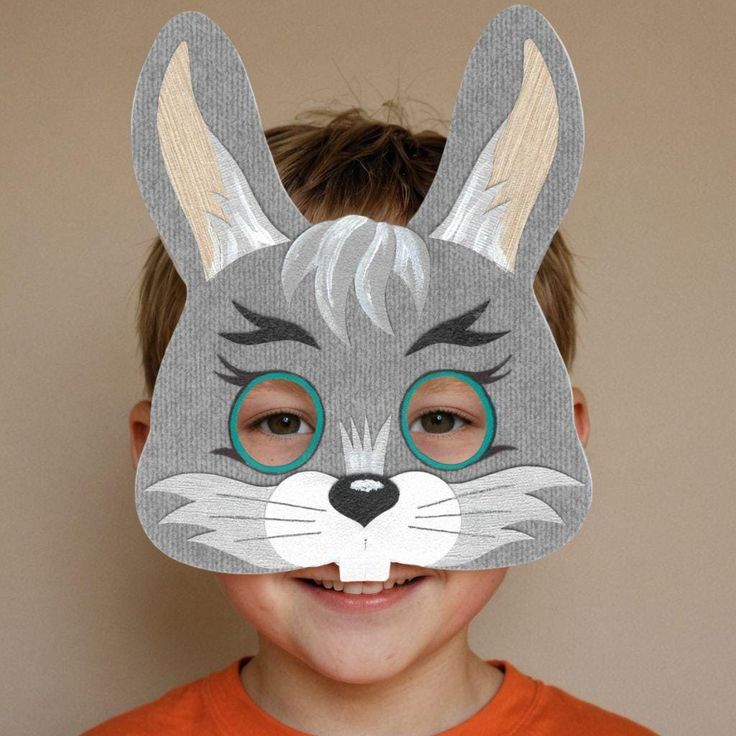 ماسک خرگوش نمدی برای دوم ابتدایی