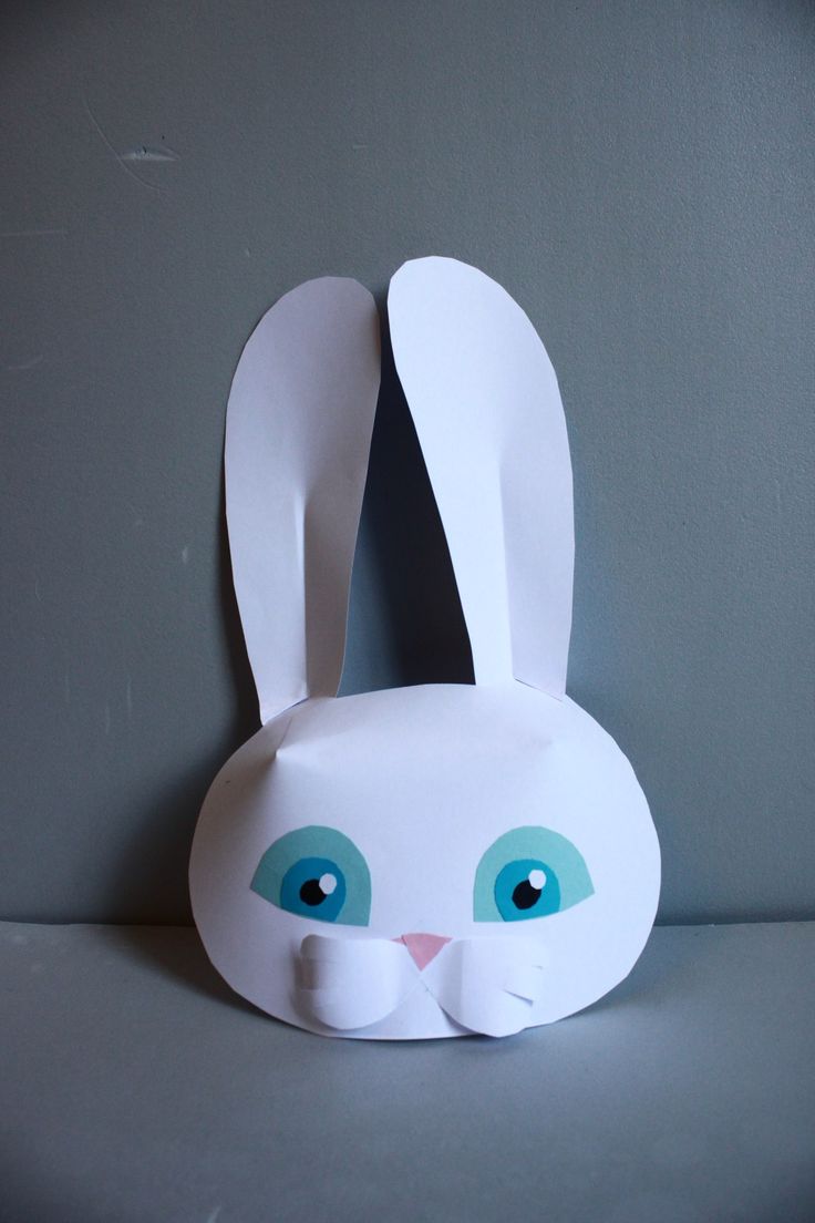 کاردستی ماسک خرگوش با کاغذ رنگی و مقوا