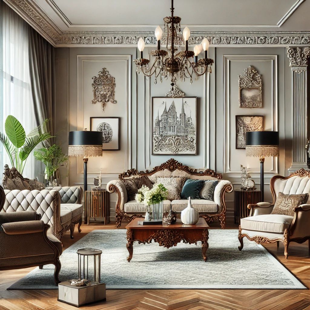 مبل فرانسوی و فرش