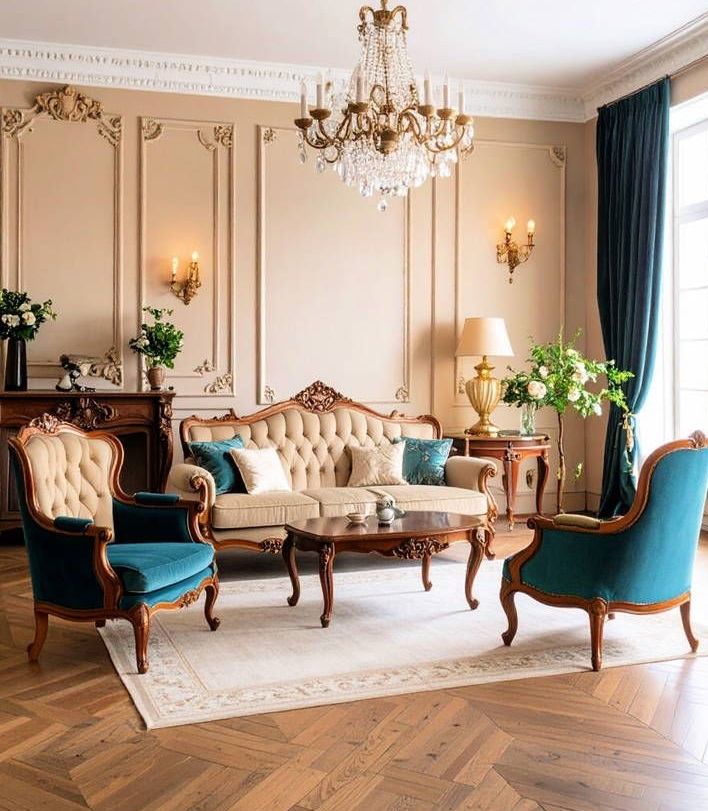 مبل فرانسوی و فرش