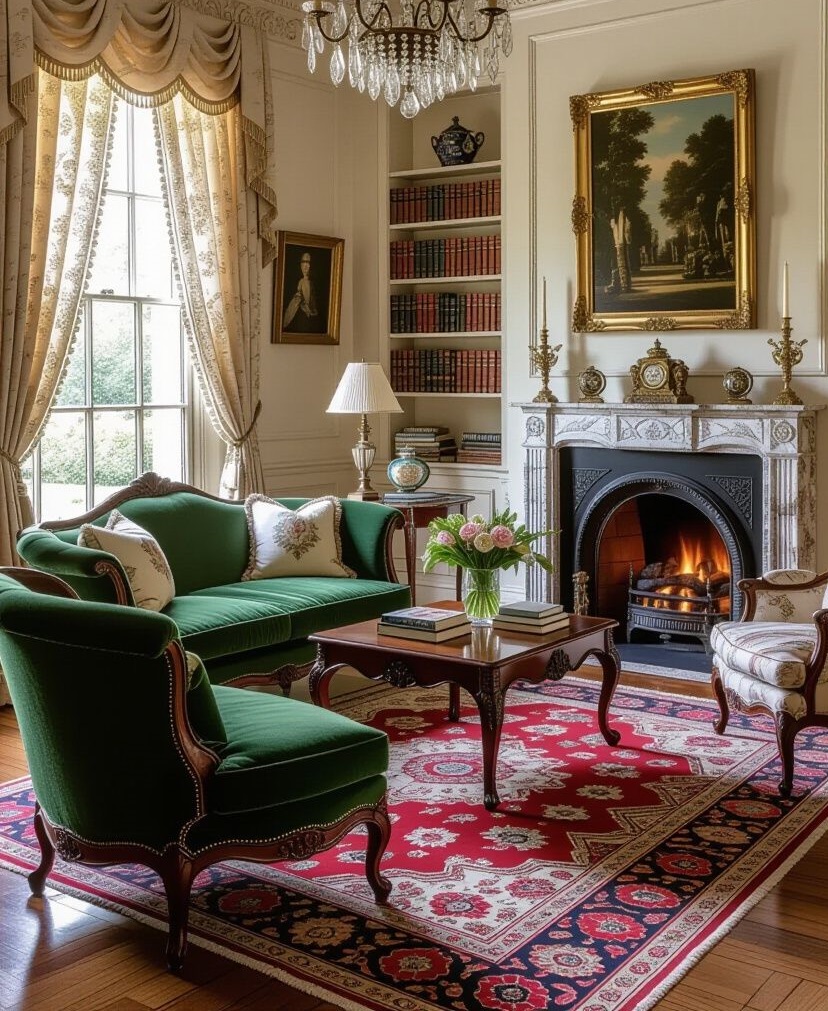 مبل فرانسوی و فرش