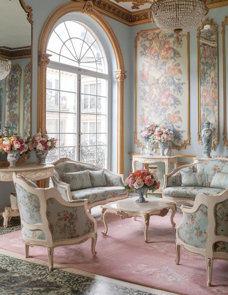 مبل فرانسوی و فرش