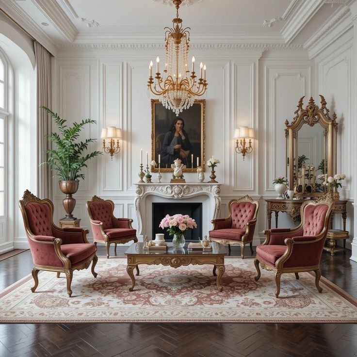 مبل فرانسوی و فرش