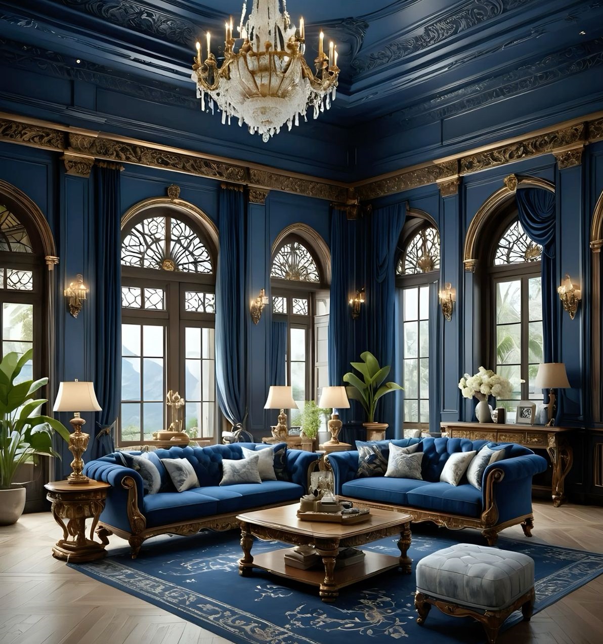 مبل فرانسوی و فرش