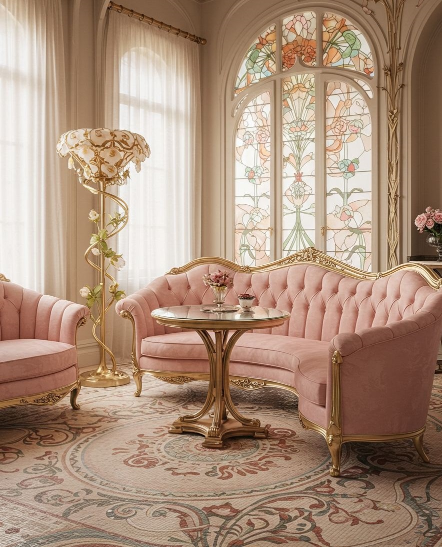 مبل فرانسوی و فرش