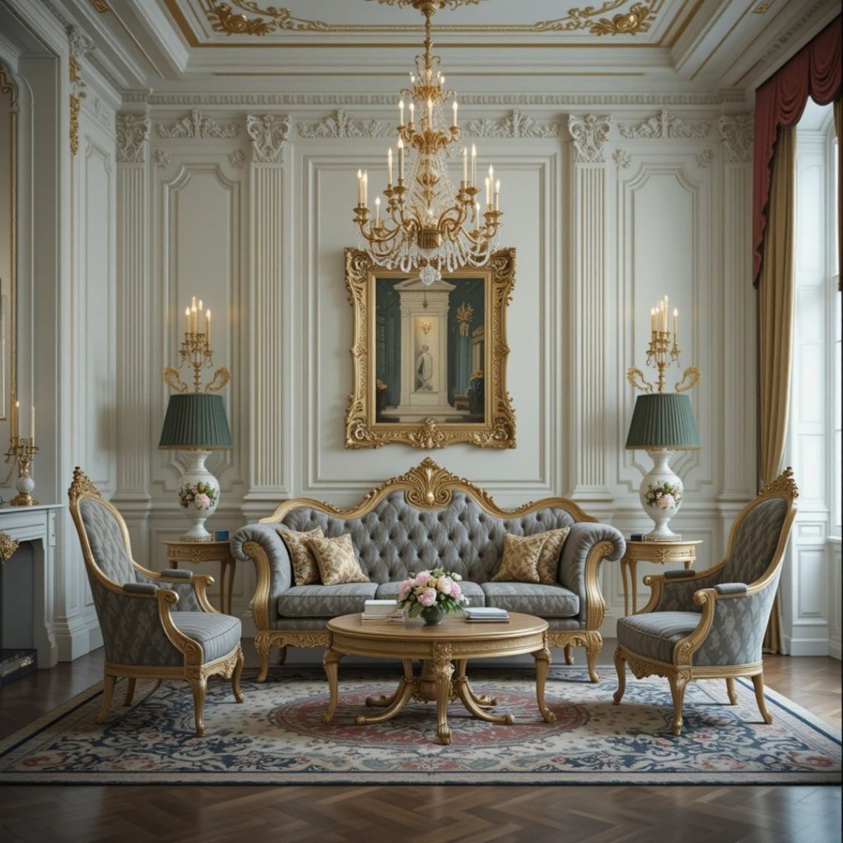 مبل فرانسوی و فرش