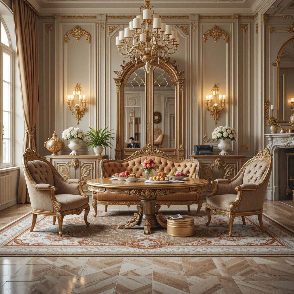 مبل فرانسوی و فرش