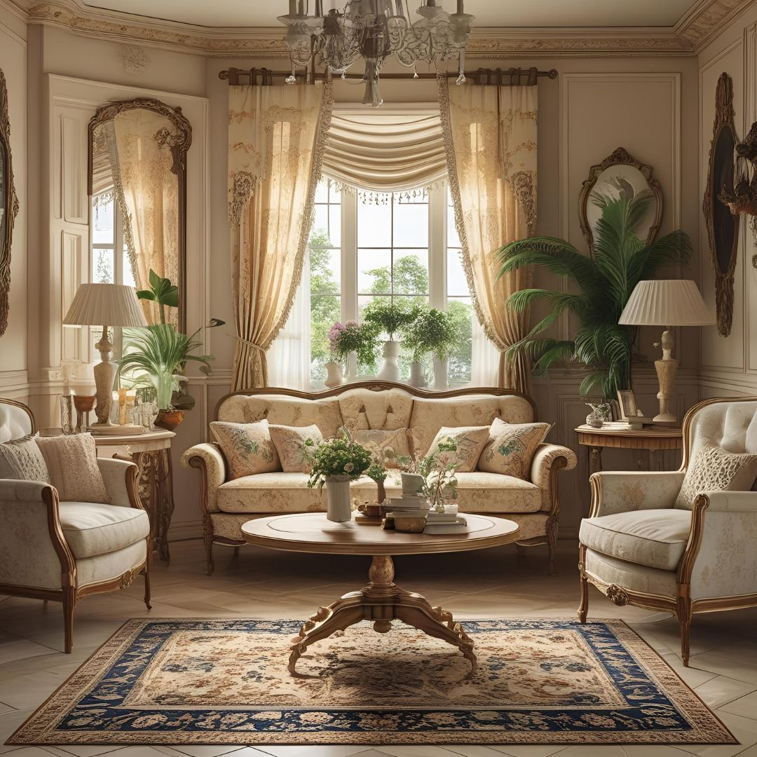 مبل فرانسوی و فرش