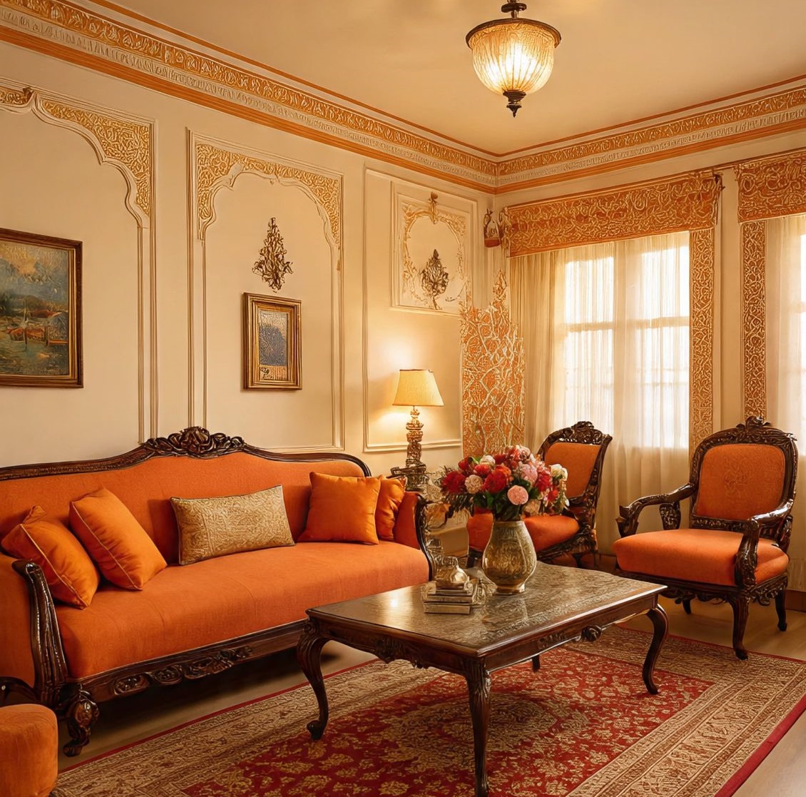 مبل فرانسوی و فرش