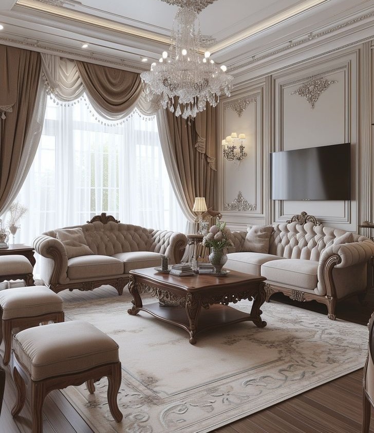 مبل فرانسوی و فرش