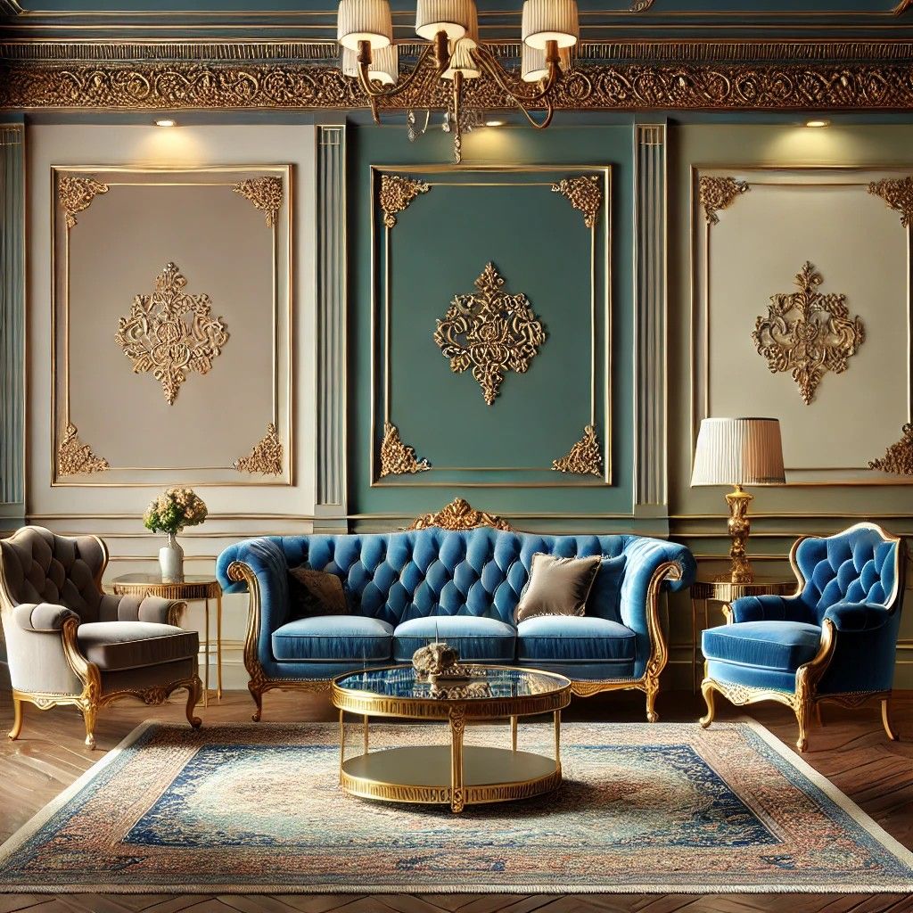 مبل فرانسوی و فرش