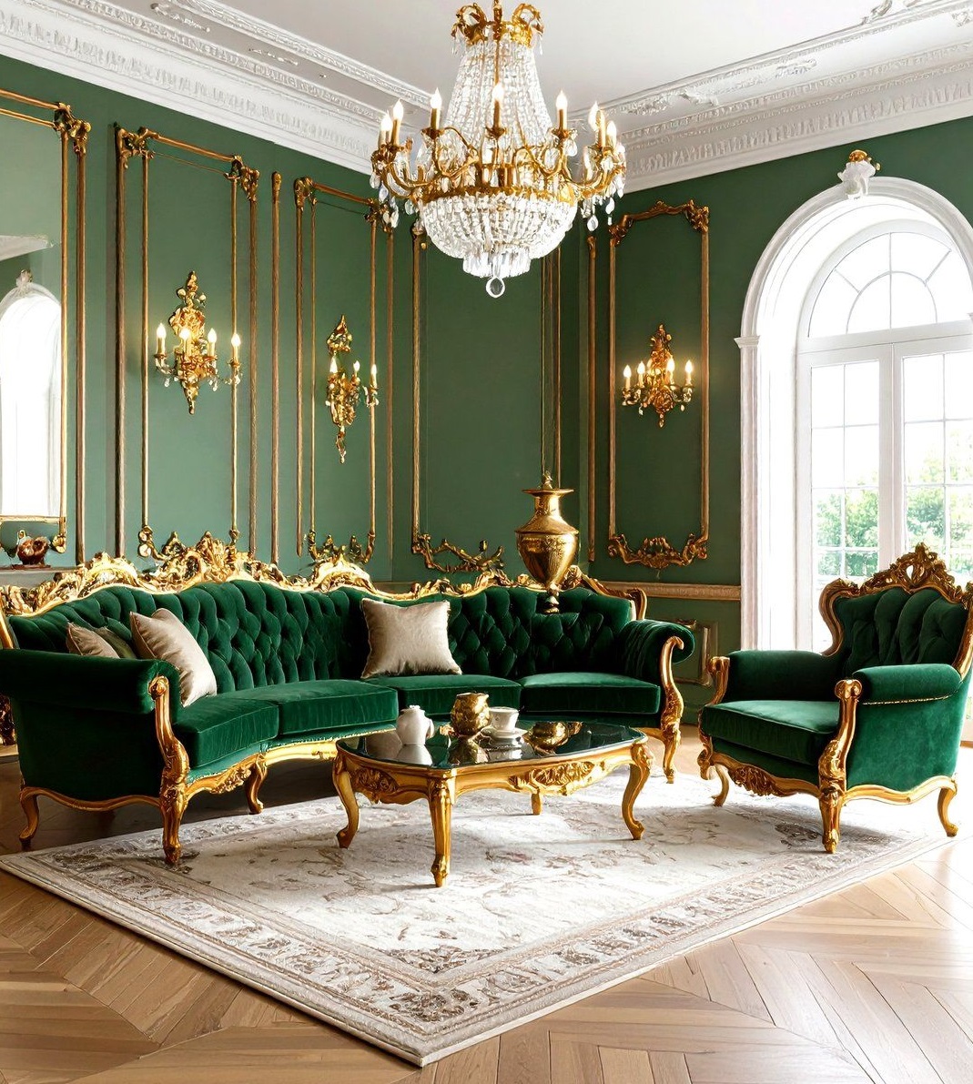 مبل فرانسوی و فرش