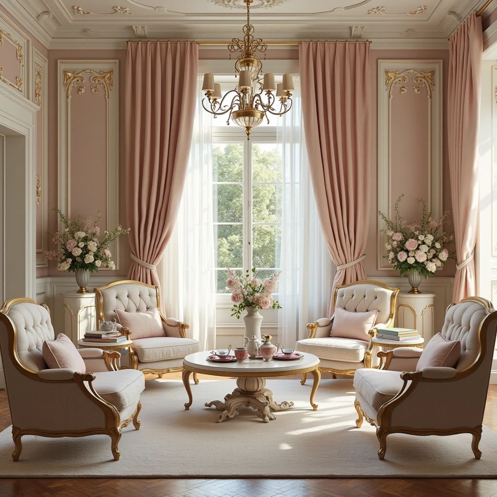 مبل فرانسوی و فرش