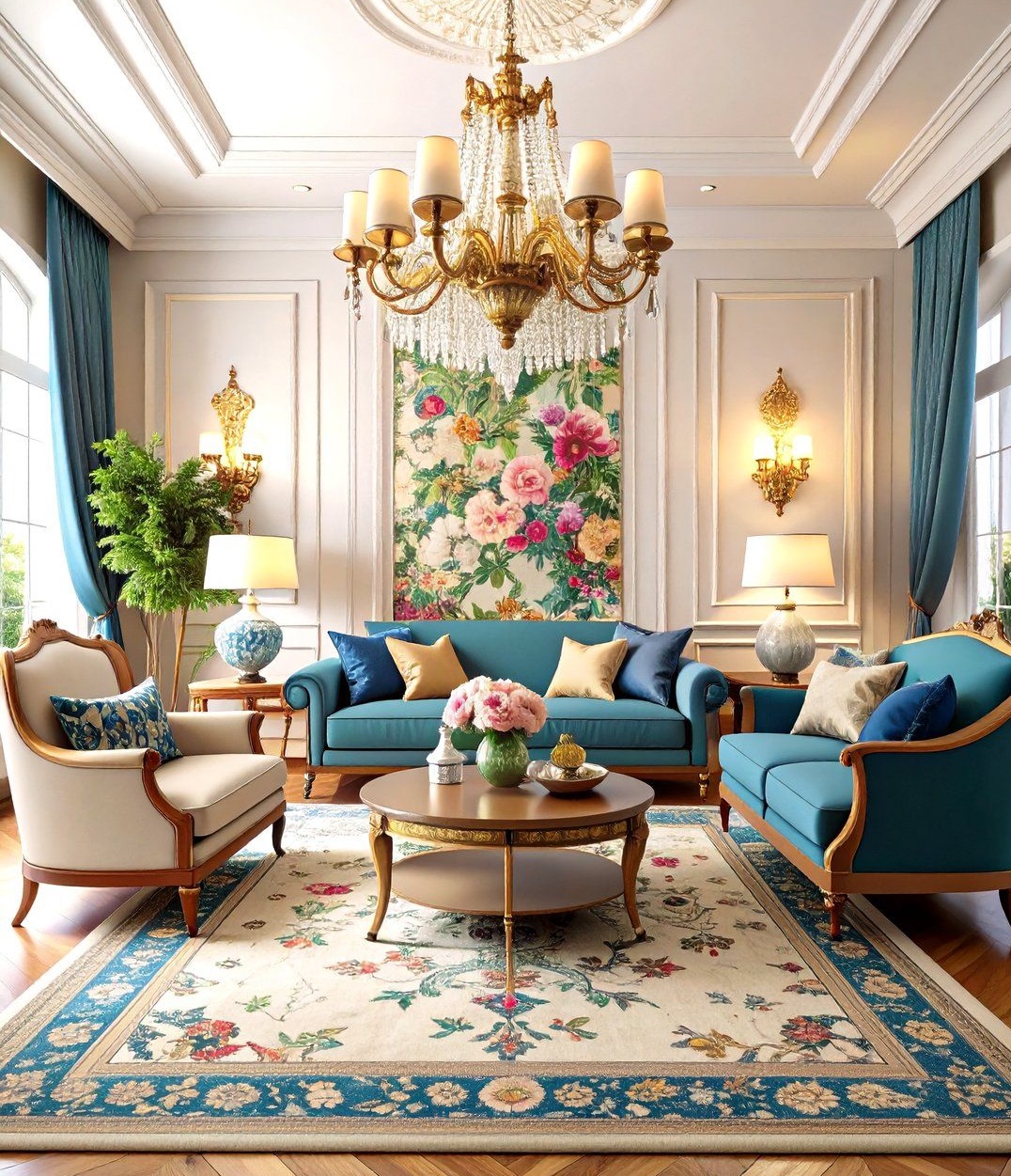 مبل فرانسوی و فرش