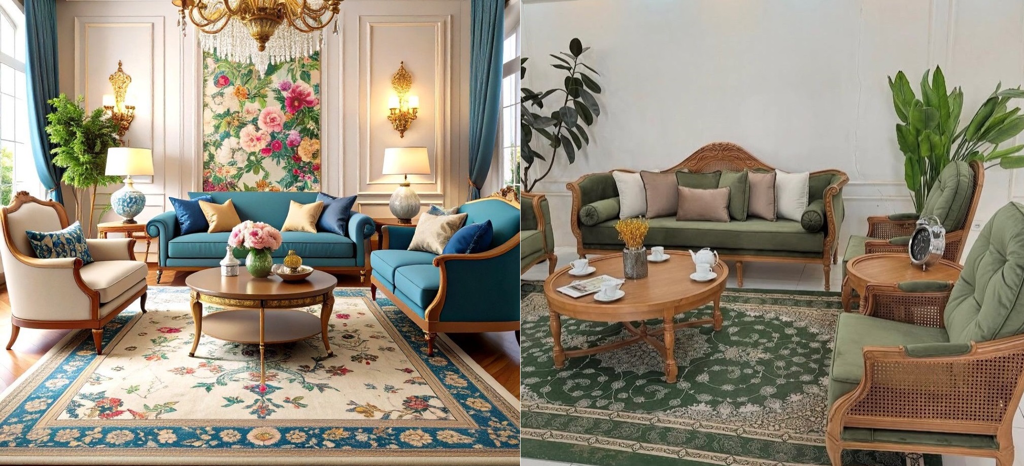 مبل فرانسوی و فرش