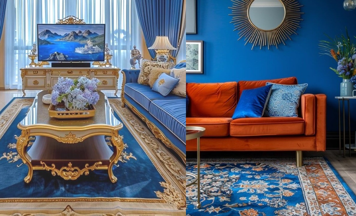 مبل و فرش سورمه ای