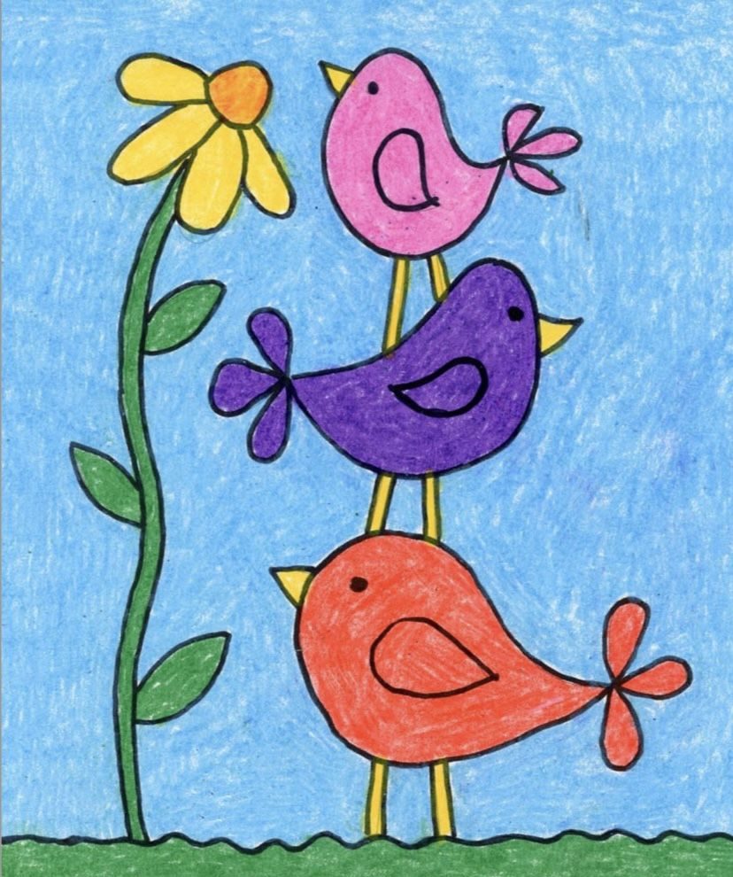 نقاشی ساده کودکانه