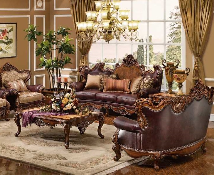 مبل قهوه ای و فرش