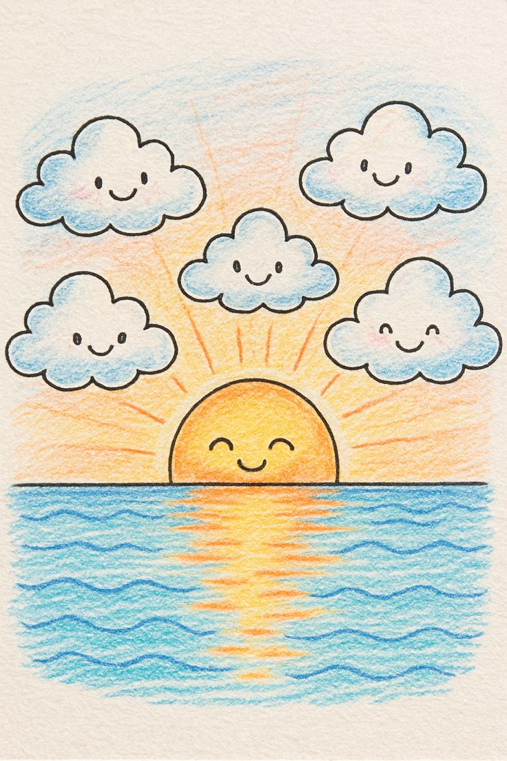 نقاشی ساده کودکانه