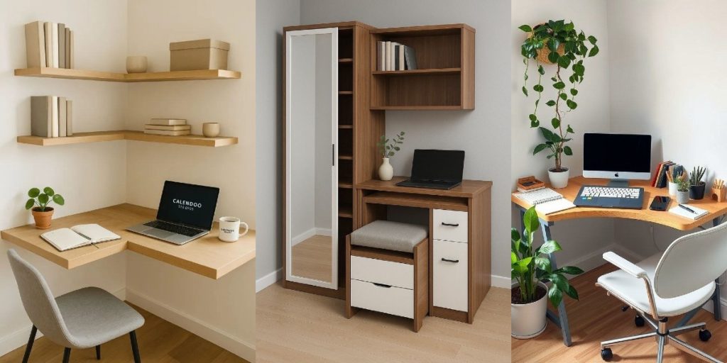 میز تحریر کم جا ۲۰۲۵ | مدلهای تاشو، کتابخانه دار و دیواری واسه خونه‌های کوچیک