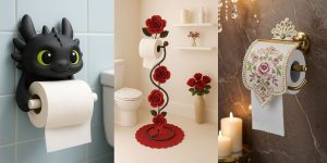 جا دستمال توالت لاکچری و فانتزی