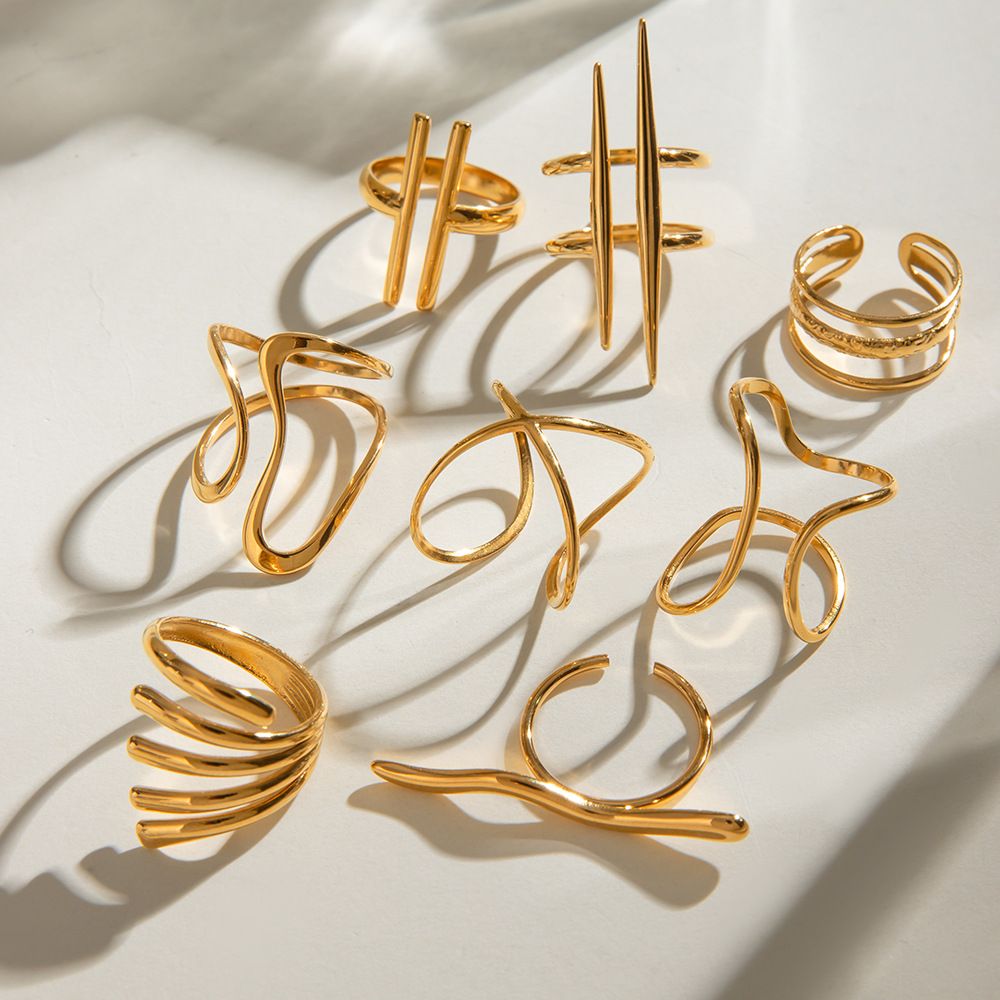 مدل انگشتر طلا بدون نگین شیک