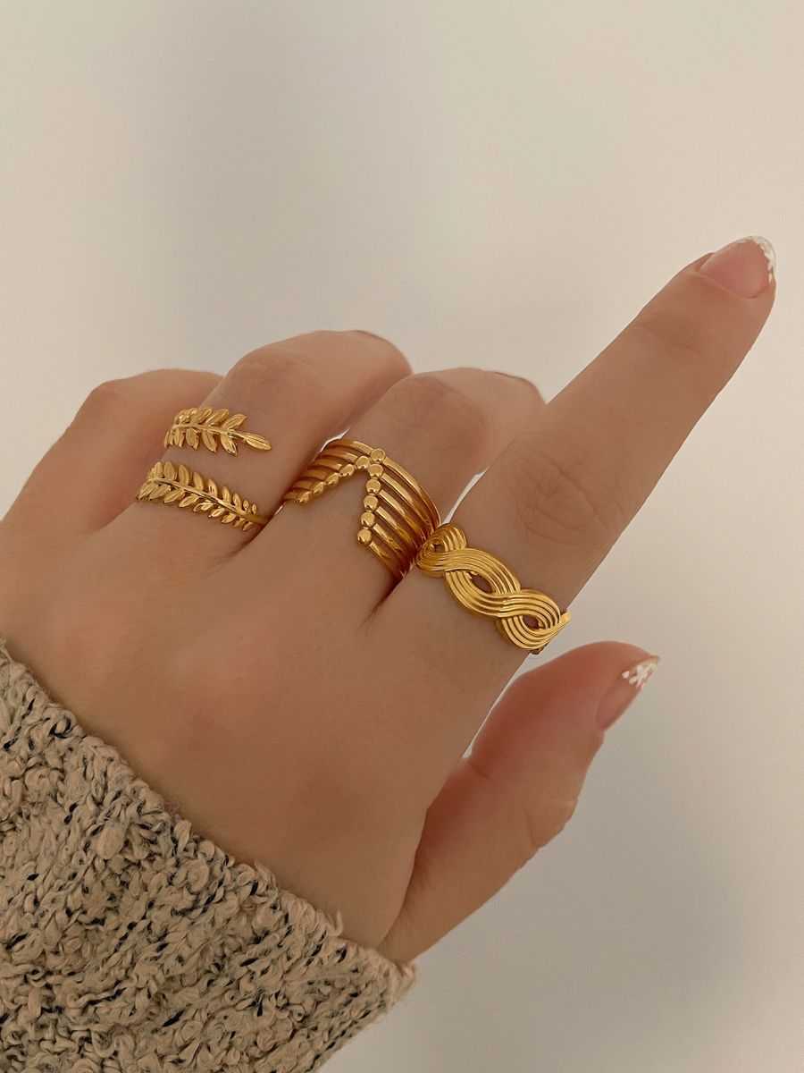 مدل انگشتر طلا بدون نگین شیک