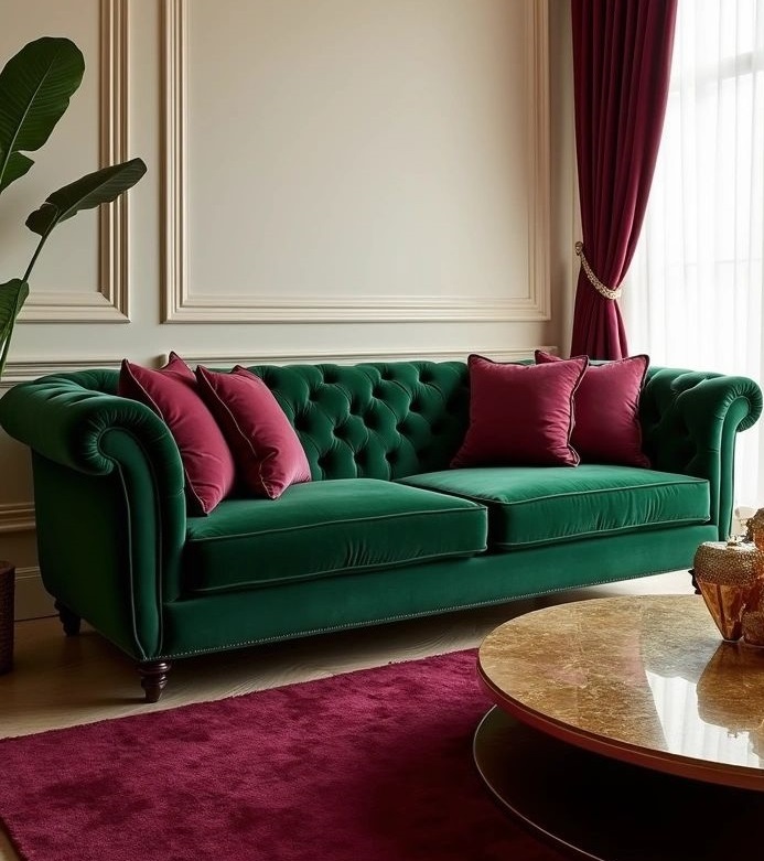 مبل و فرش سبز